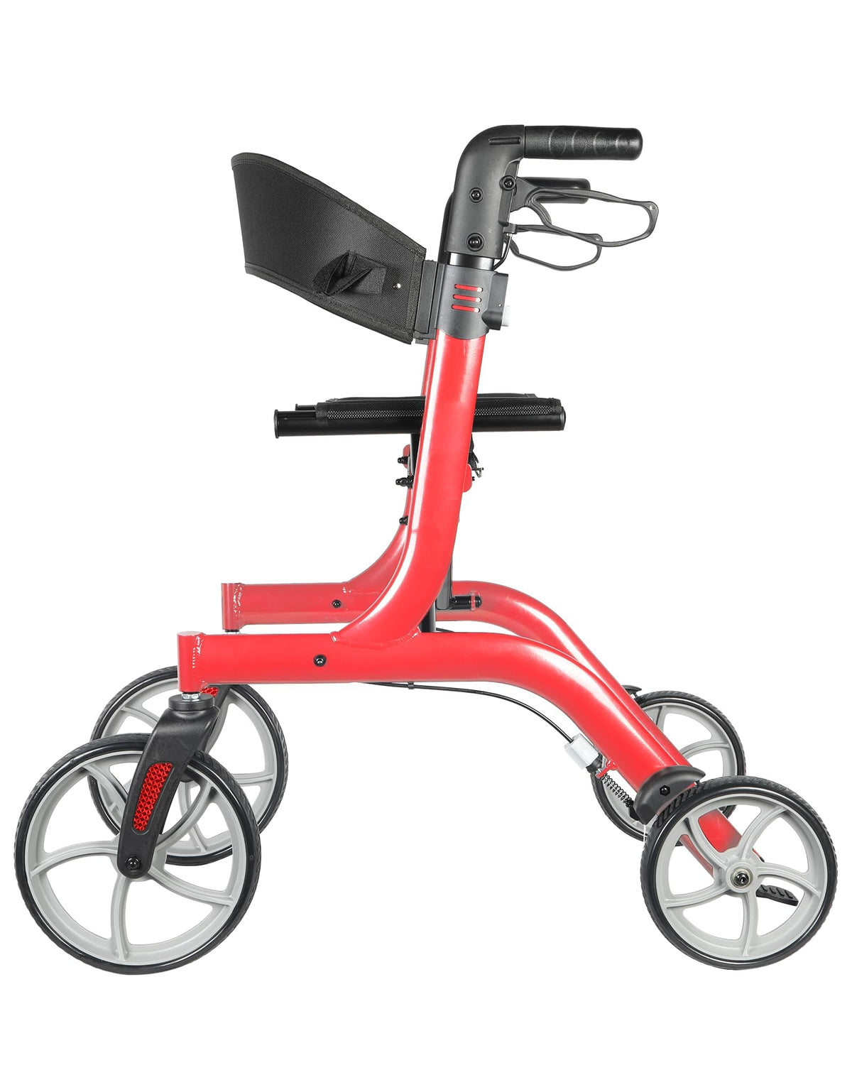Foldable Rollator Walker with Seat, 19 lbs Lightweight, 10-Inch Wheels S57728