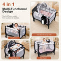 4 in 1 Portable Baby Playard with Bassinet and Changing Table S70052