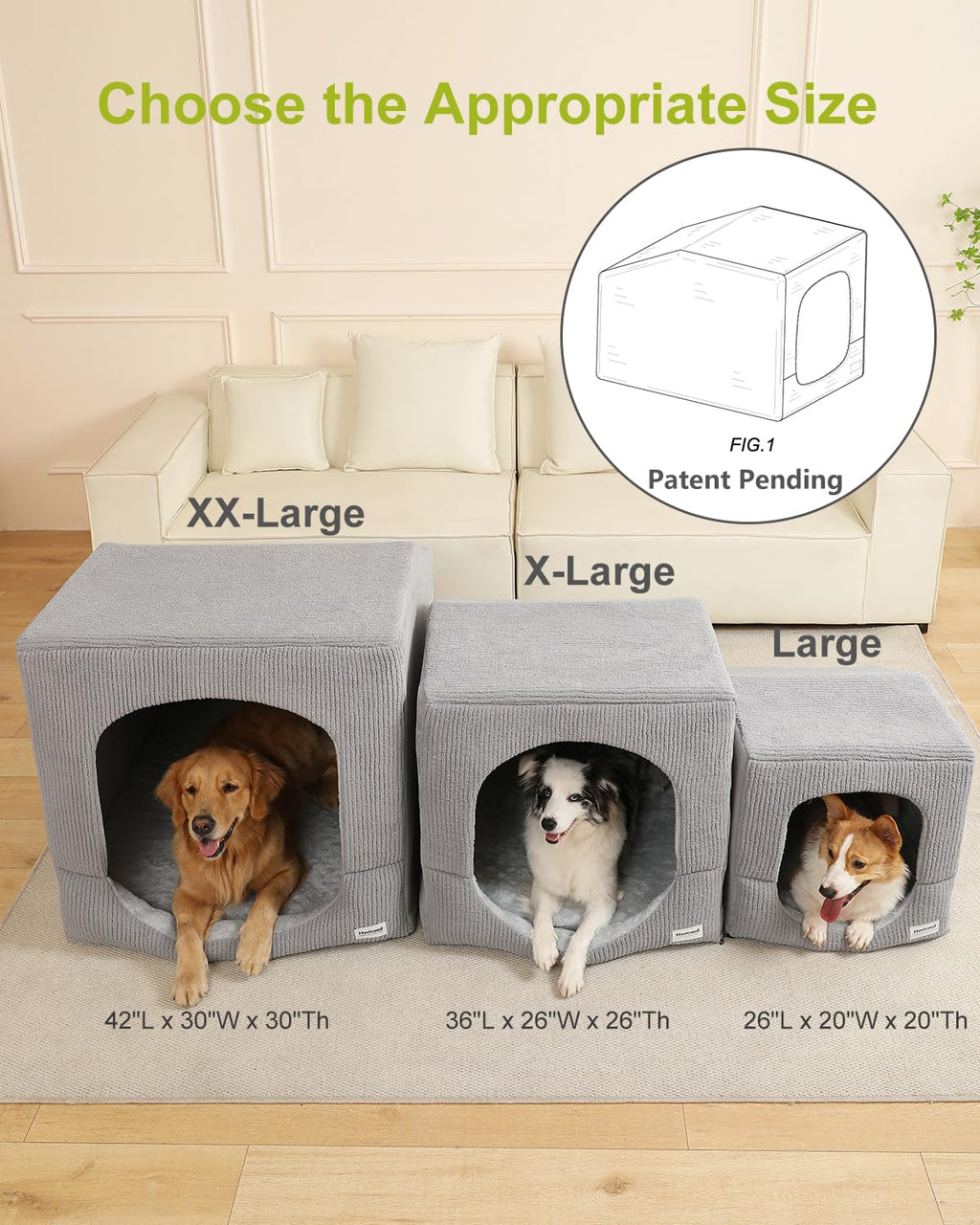 Small Dog House with Dog Cave Bed B81833
