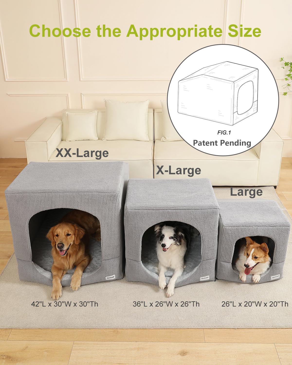 Small Dog House with Dog Cave Bed B81833