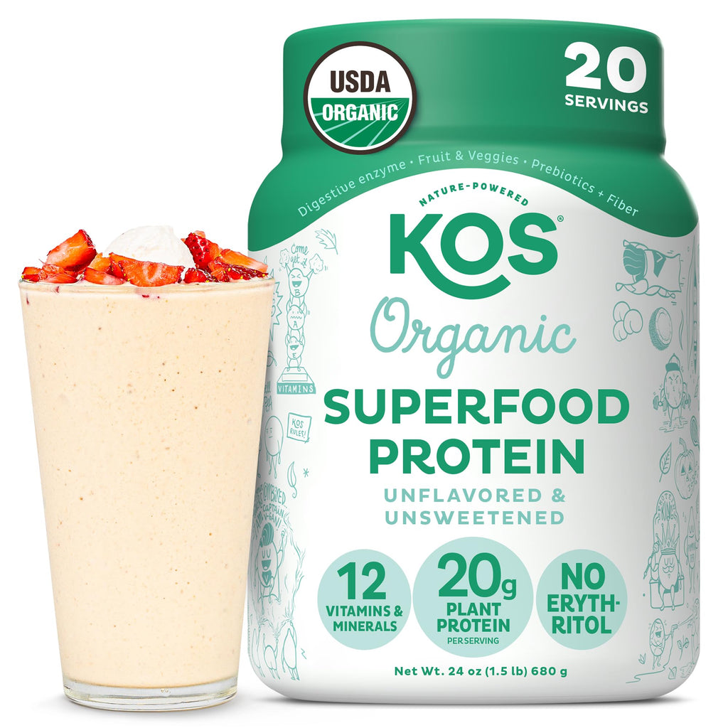 Vegan Protein Powder, Unflavored & Unsweetened Pea Protein Blend, 20 Servings N880698
