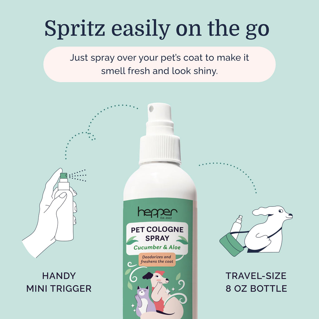 Pet Cologne Spray for Dogs & Cats Cucumber & Aloe 8oz J3604