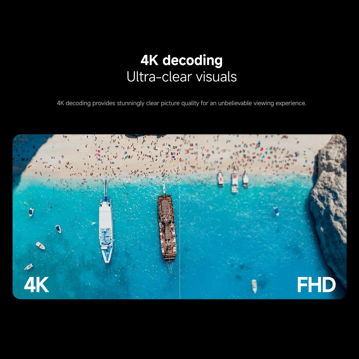 4K Streaming Media Player with Voice Remote Control Y8119