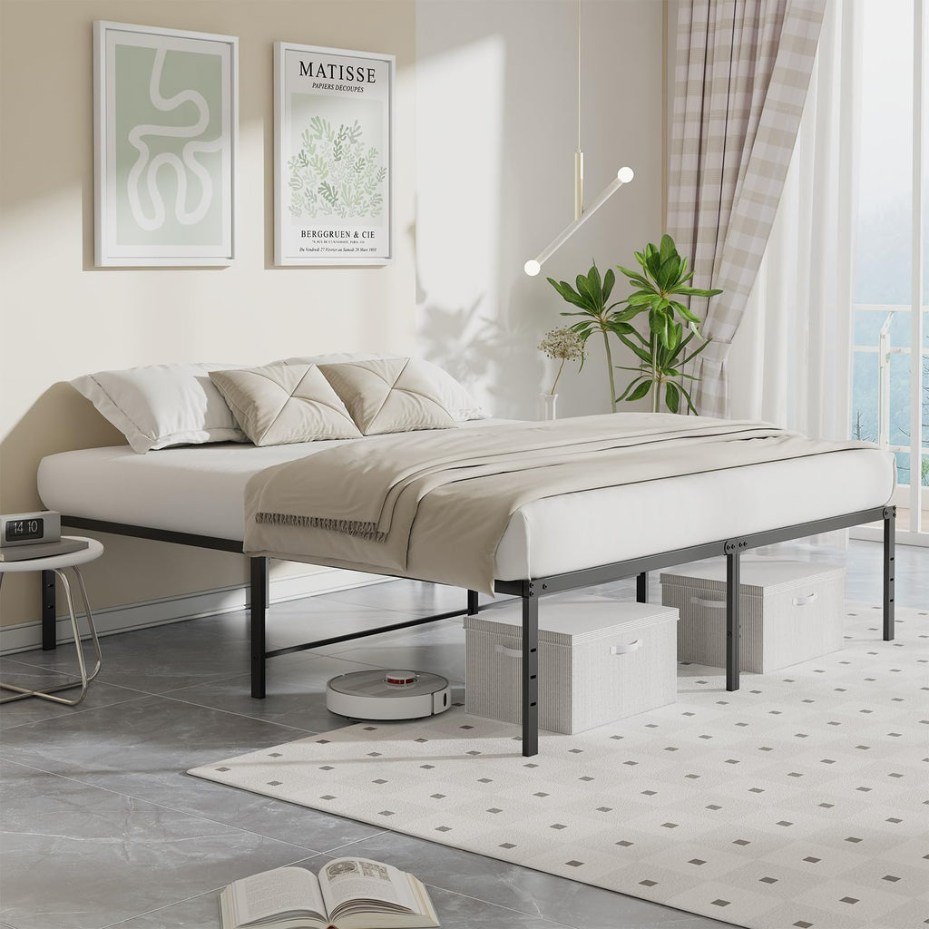 Queen Size 18 Inch Metal Platform Bed Frame U46434