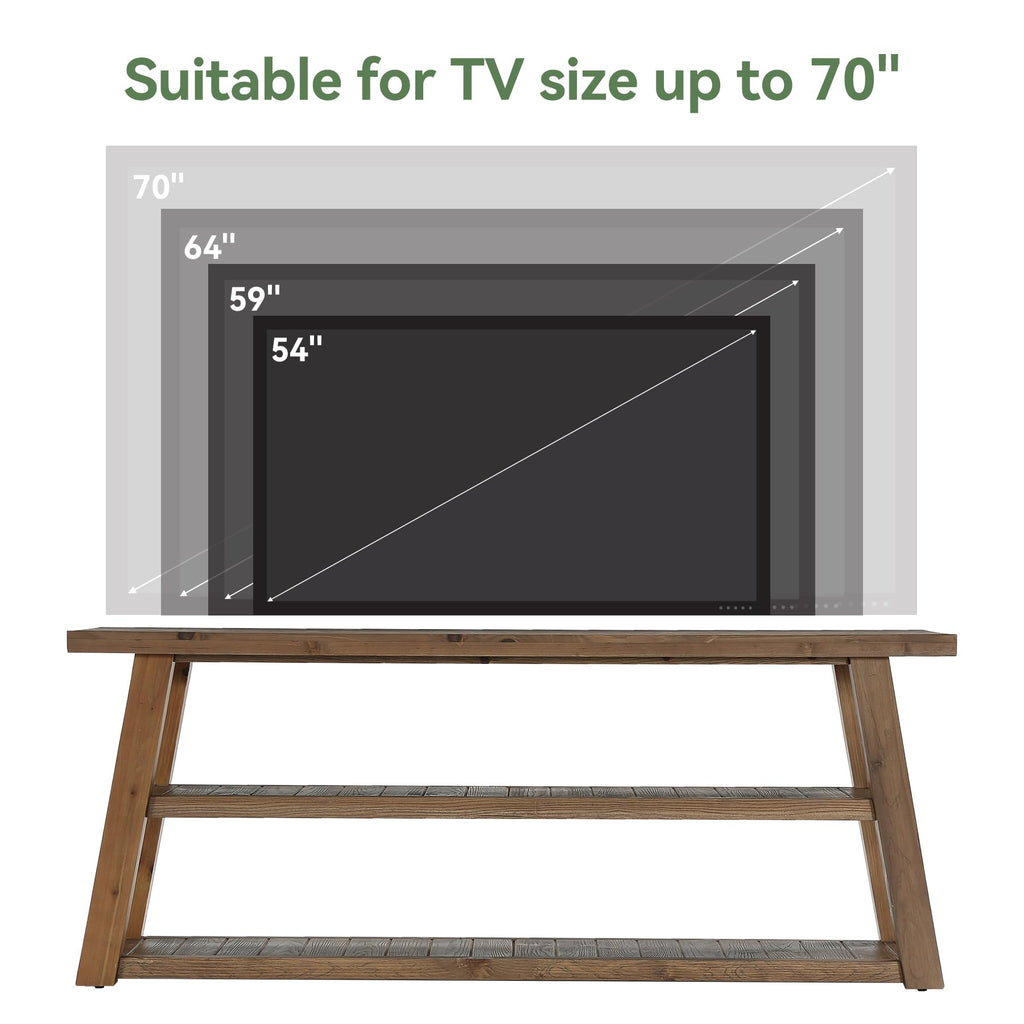 63" Solid Wood TV Stand T449