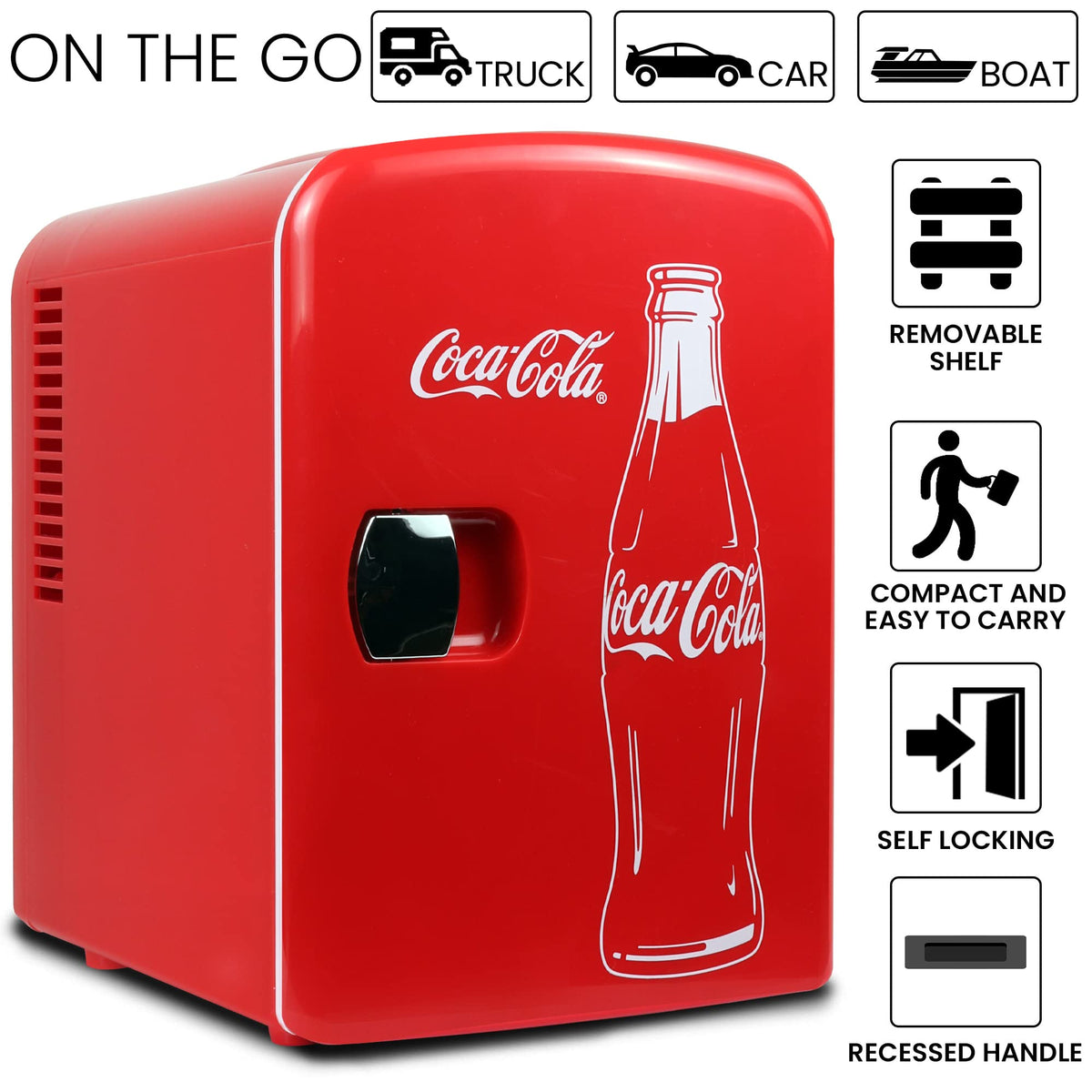 Red 6 Can Mini Fridge P501