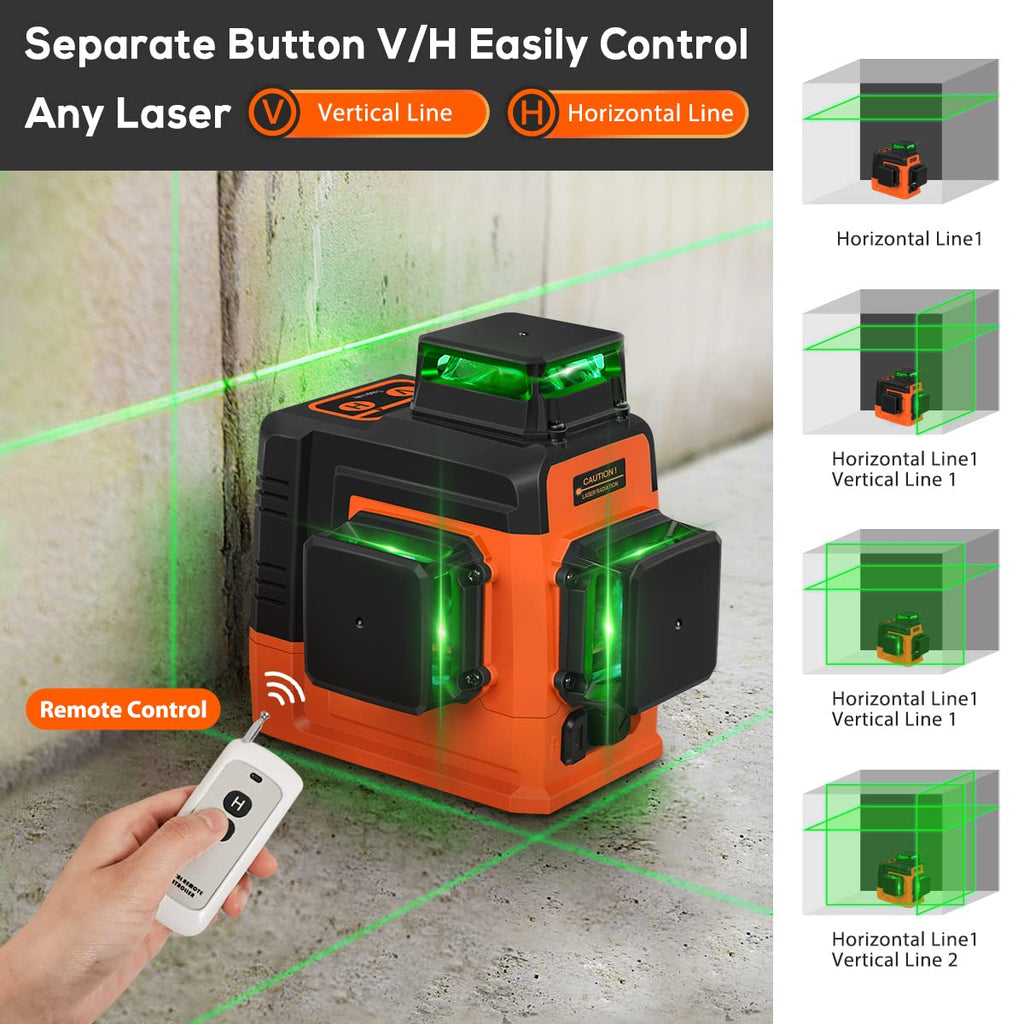 Self Leveling 3D Green Laser Level B780