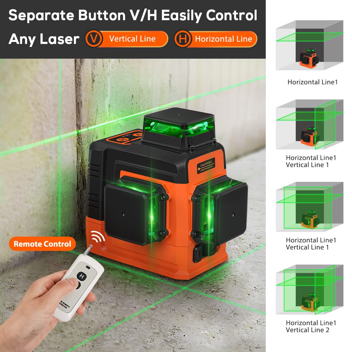 Self Leveling 3D Green Laser Level B780