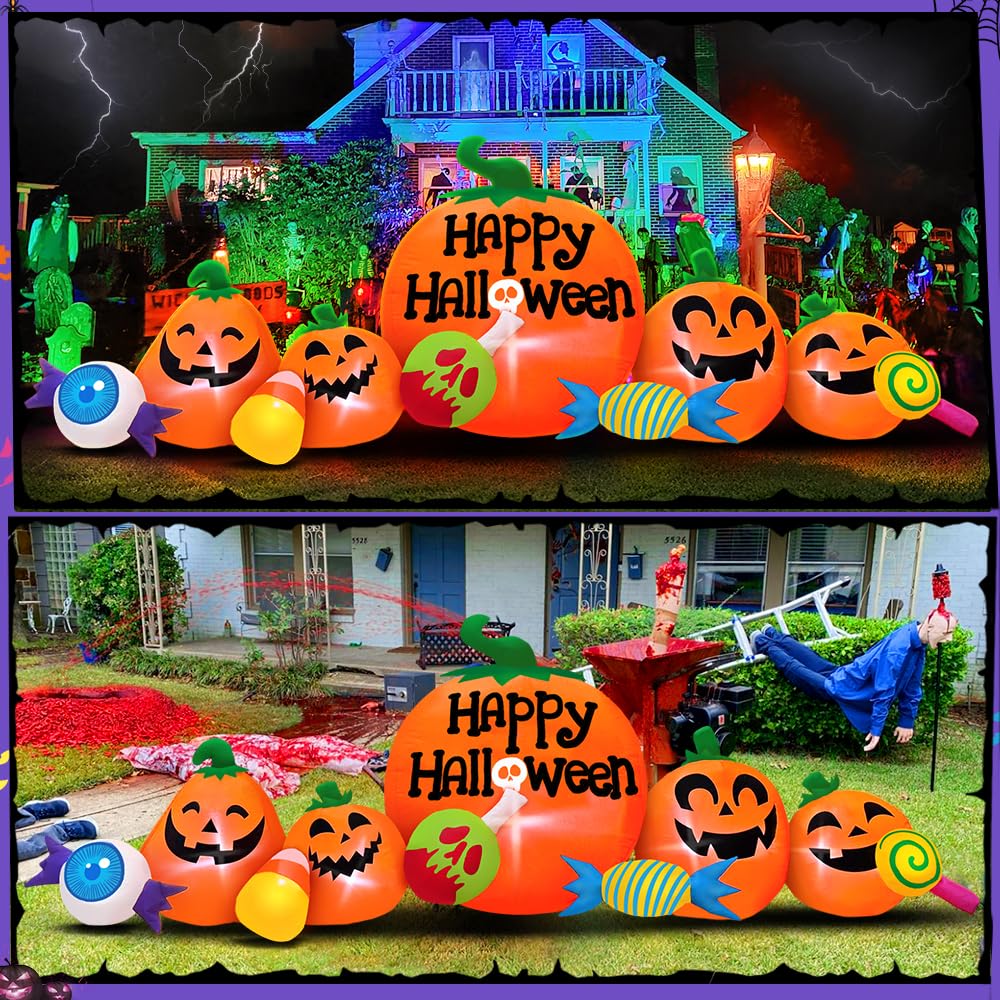 8FT Inflatable Pumpkin Outdoor Decoration with LED R1034