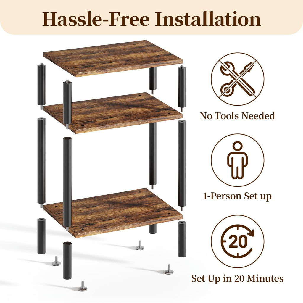 3-Tier Metal Side Table O7330