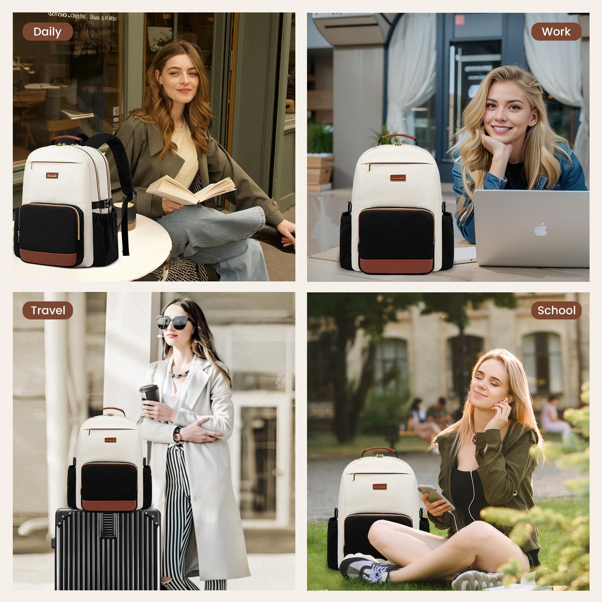 15.6 Inch Laptop Backpack with Pouch Pocket O835
