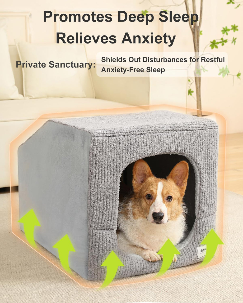 Small Dog House with Dog Cave Bed B81833