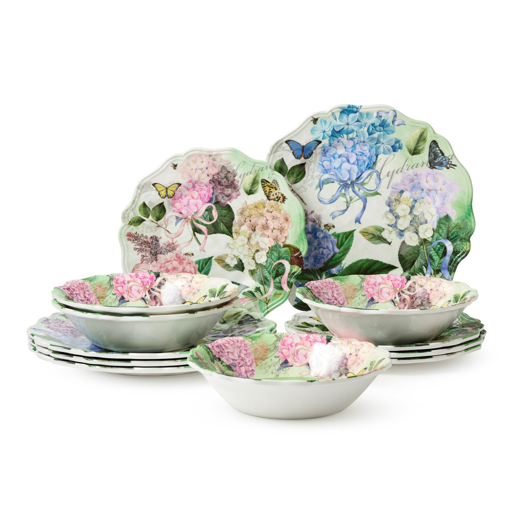 Melamine 12-Piece Dinnerware Set Service for 4 Y6926
