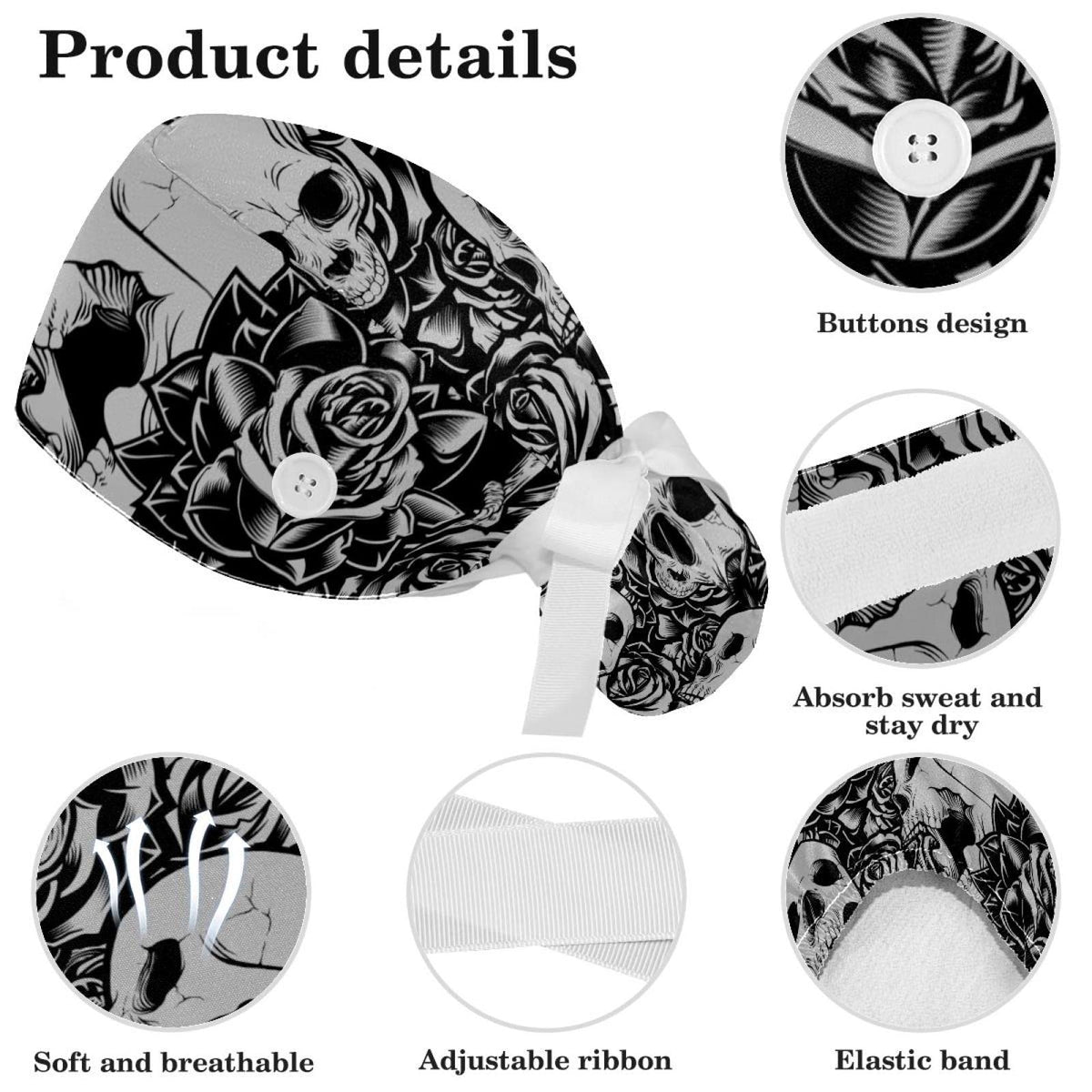 Lace-Up Hat with Scrunchies One Size N2516