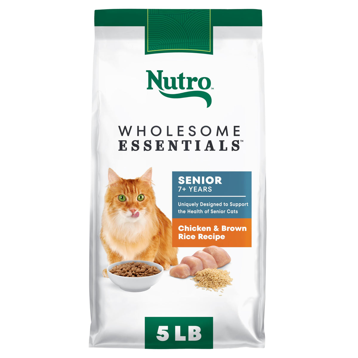 Senior Dry Cat Food Chicken & Rice 5 lb N55378