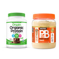 Organic Vegan Protein Powder, Chocolate Fudge 2 lbs + Original 30 oz P4748