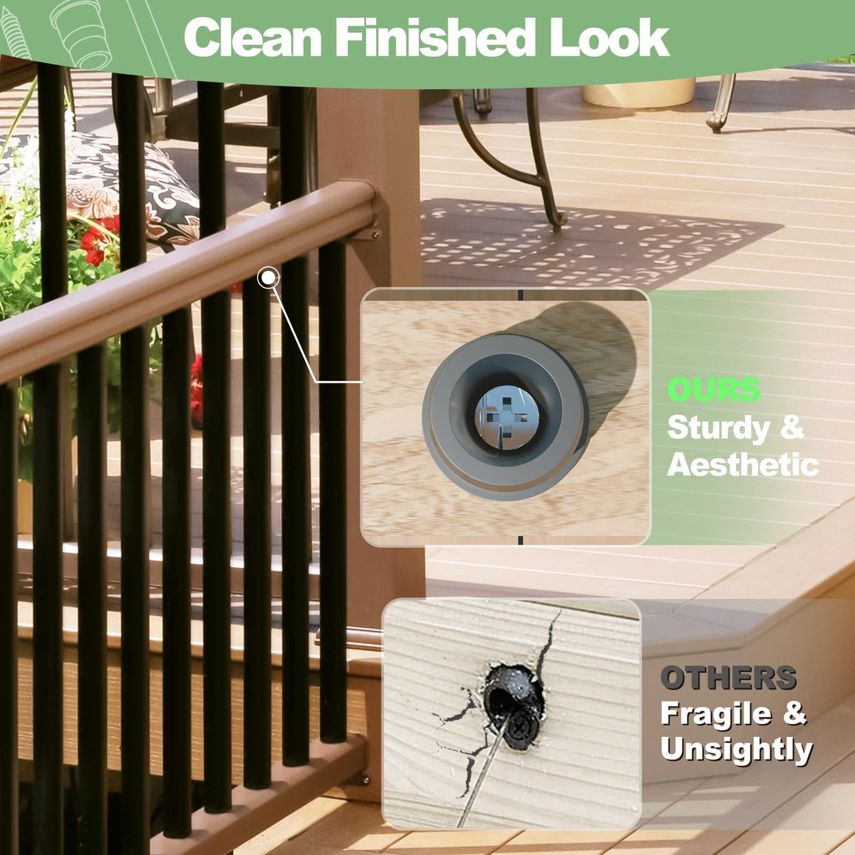 100 Pack 26" Black Aluminum Deck Balusters S6301