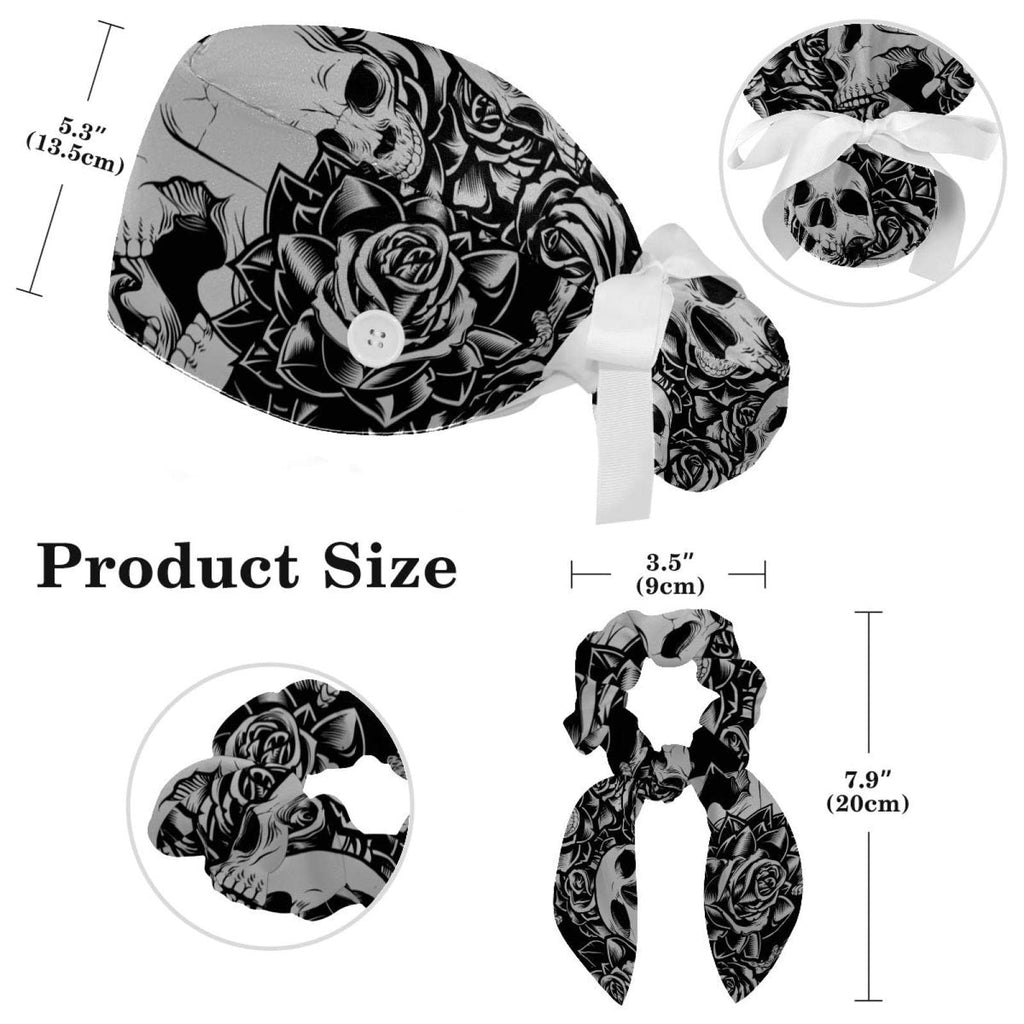 Lace-Up Hat with Scrunchies One Size N2516