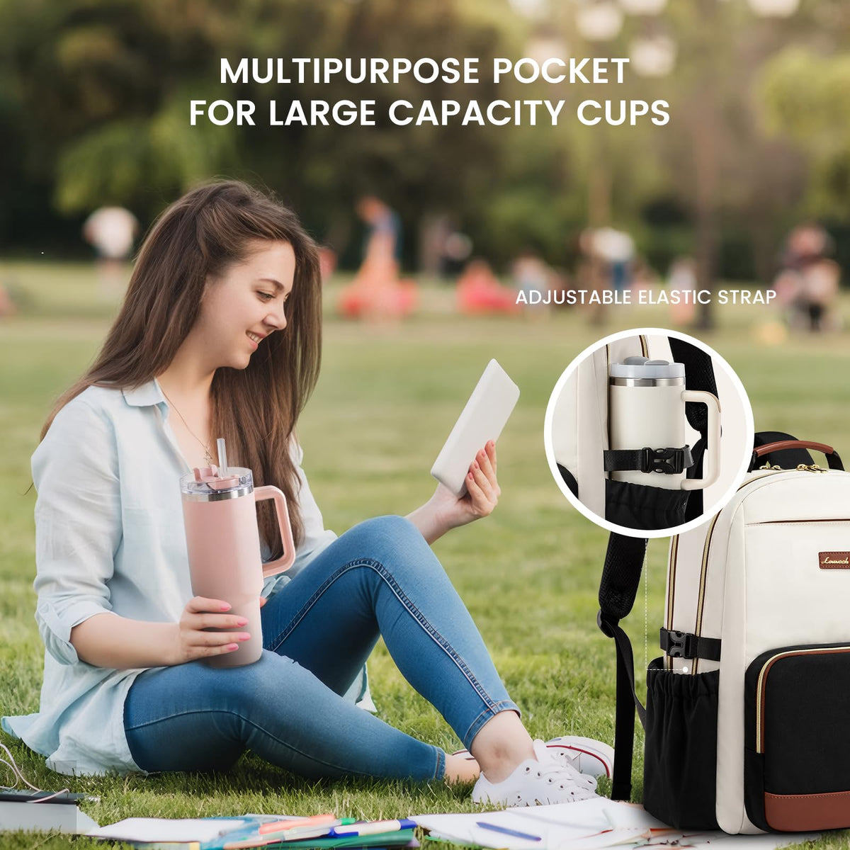 15.6 Inch Laptop Backpack with Pouch Pocket O835