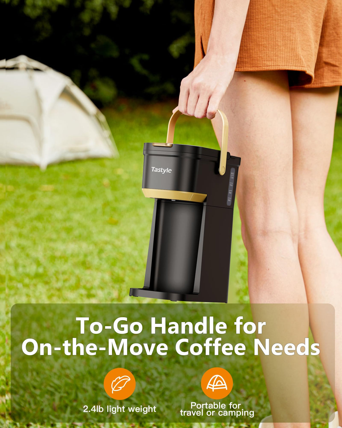 Mini Single Serve Coffee Maker with 30 Descaler Tablets Y432886