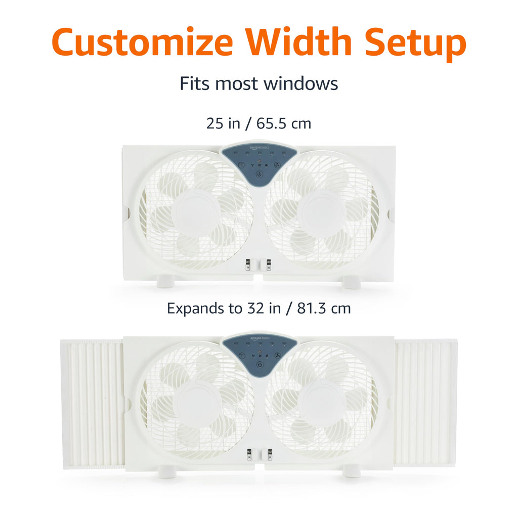 Twin Window Fan with Reversible Airflow, 3 Speeds, White M299