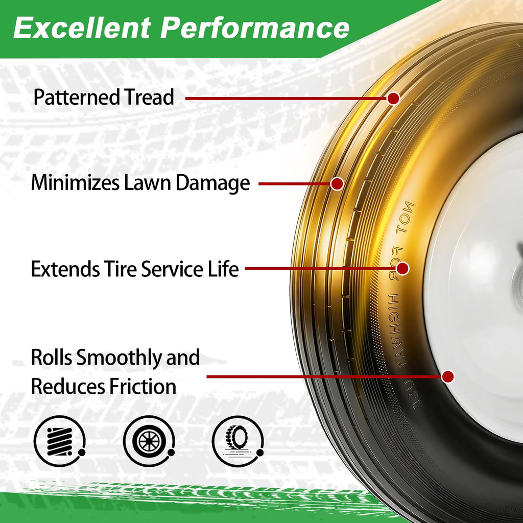 14.5" Flat Free Wheelbarrow Tire with 3/4" & 5/8" Bearing H970828