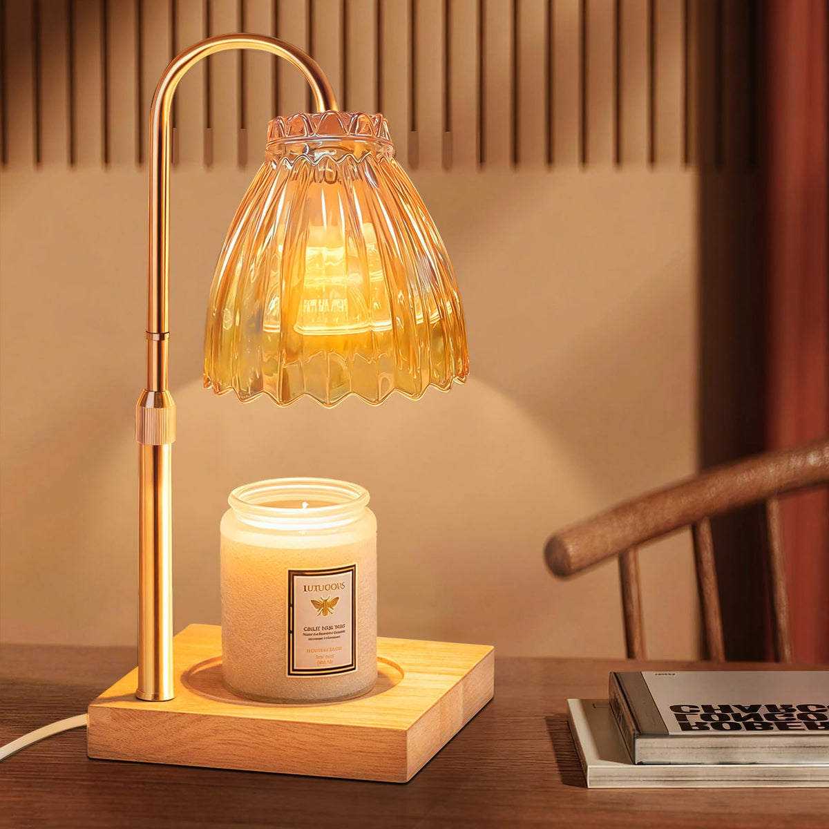 Dual Bulbs Dimmable Adjustable Height Candle Warmer N335017