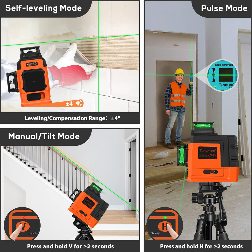 Self Leveling 3D Green Laser Level B780