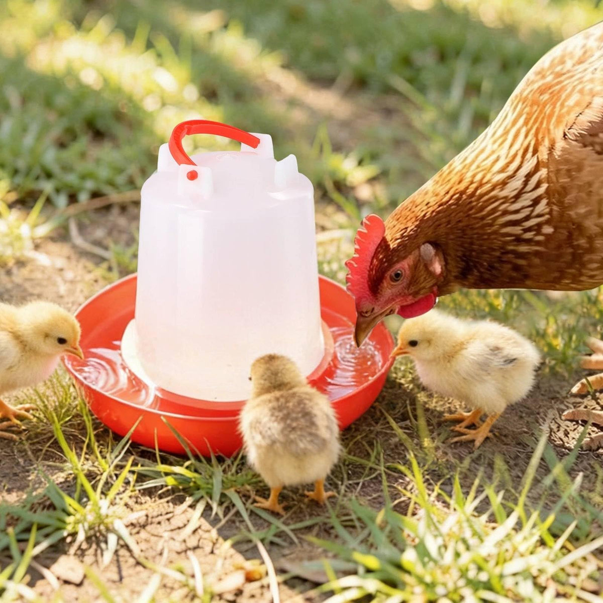 4-Pack 1L Poultry Waterer with Handle O28760