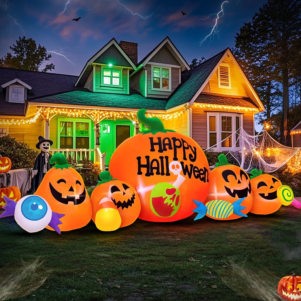 8FT Inflatable Pumpkin Outdoor Decoration with LED R1034