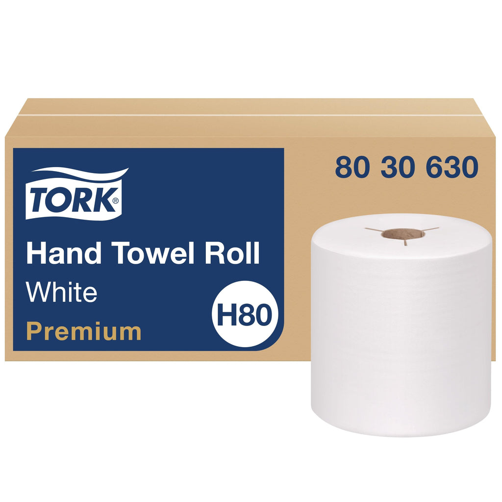 White Roll Hand Towel 6 Rolls A9706