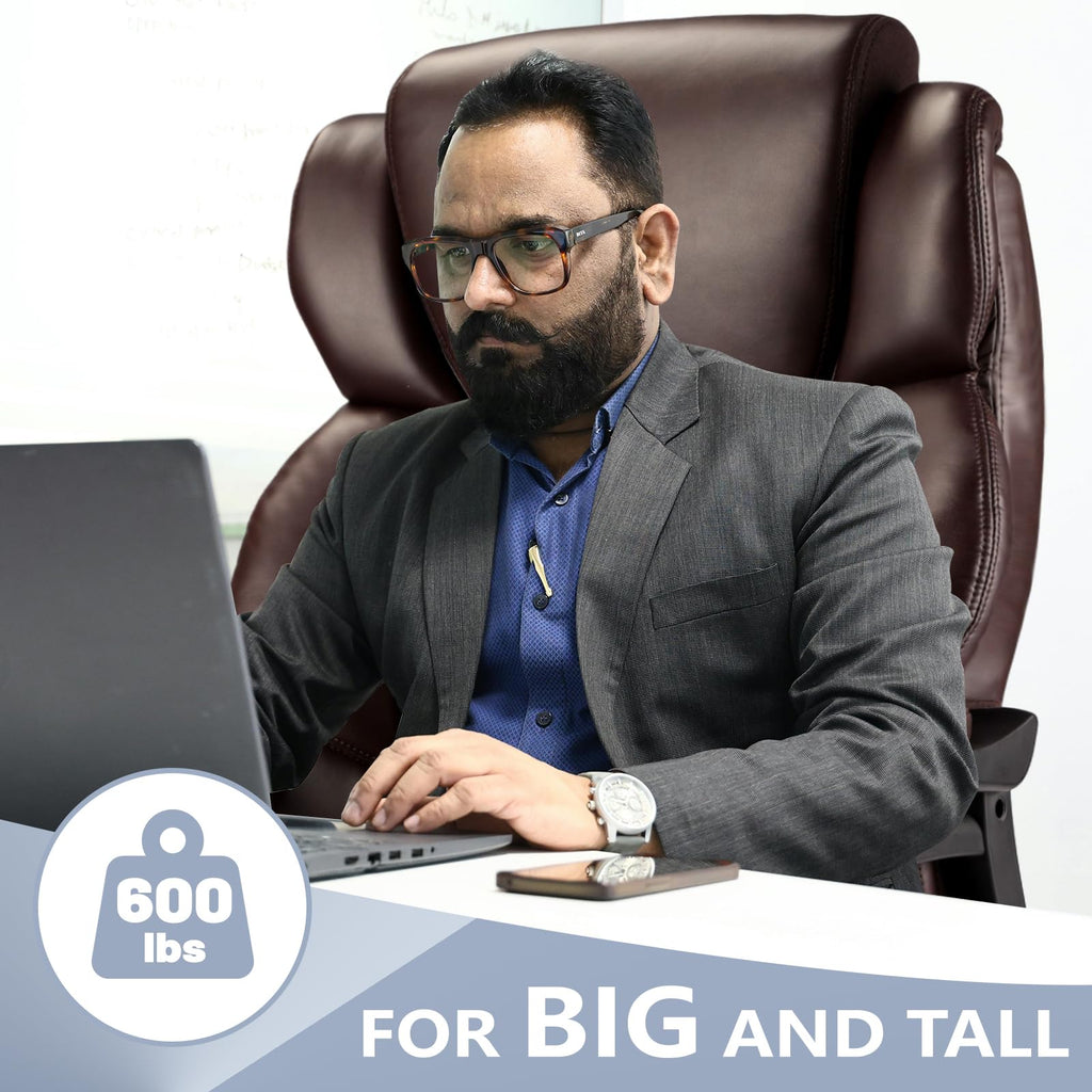 Big and Tall Office Chair with Adjustable Headrest H7304