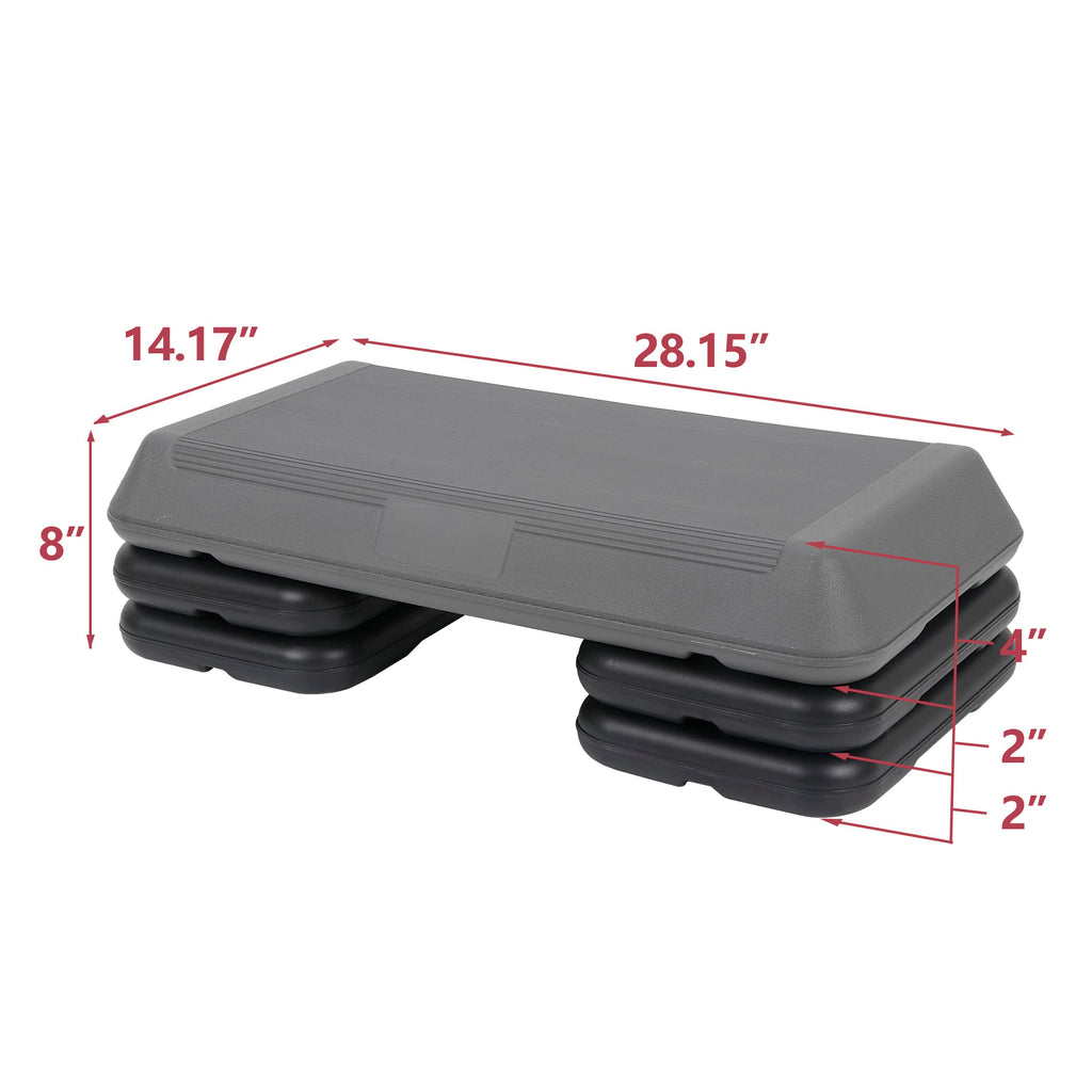 28.5'' Adjustable Exercise Step Platform with 4 Stackable Risers Q146048