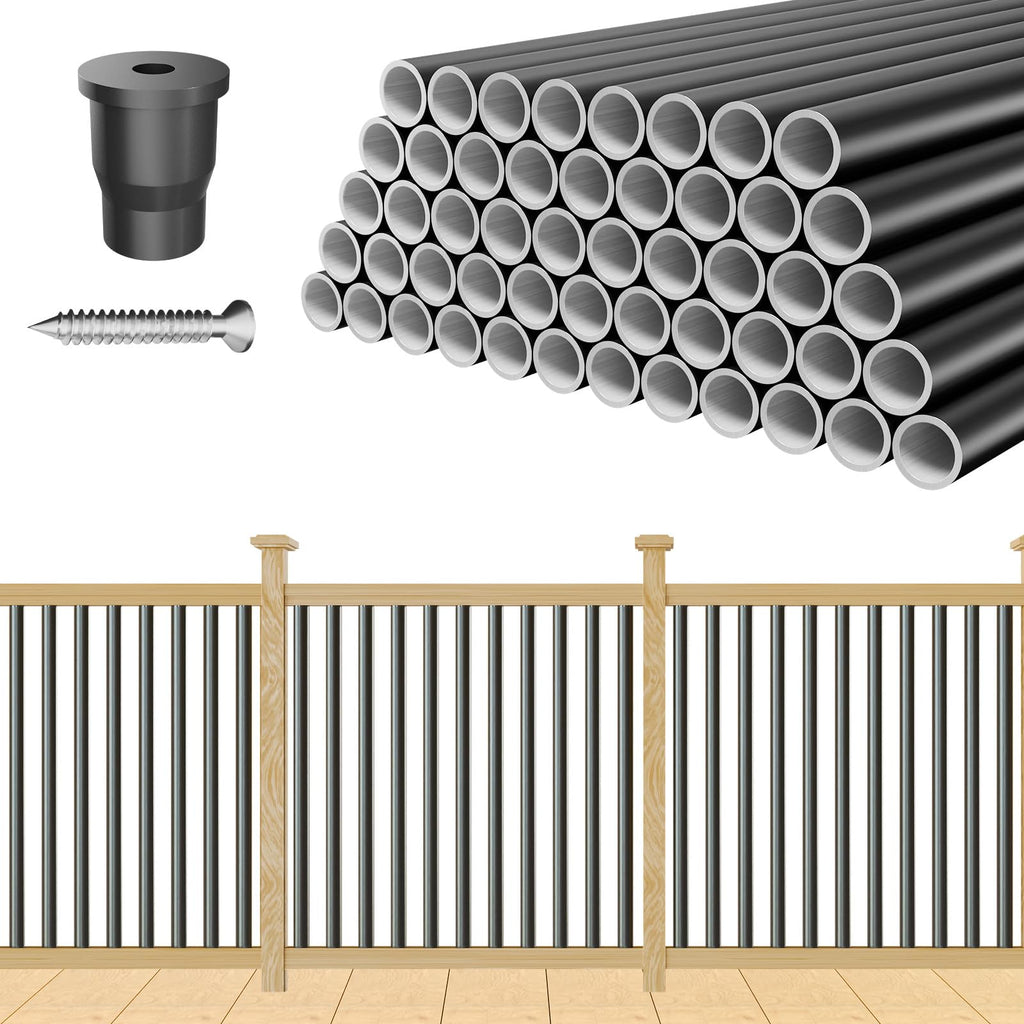 100 Pack 26" Black Aluminum Deck Balusters S6301