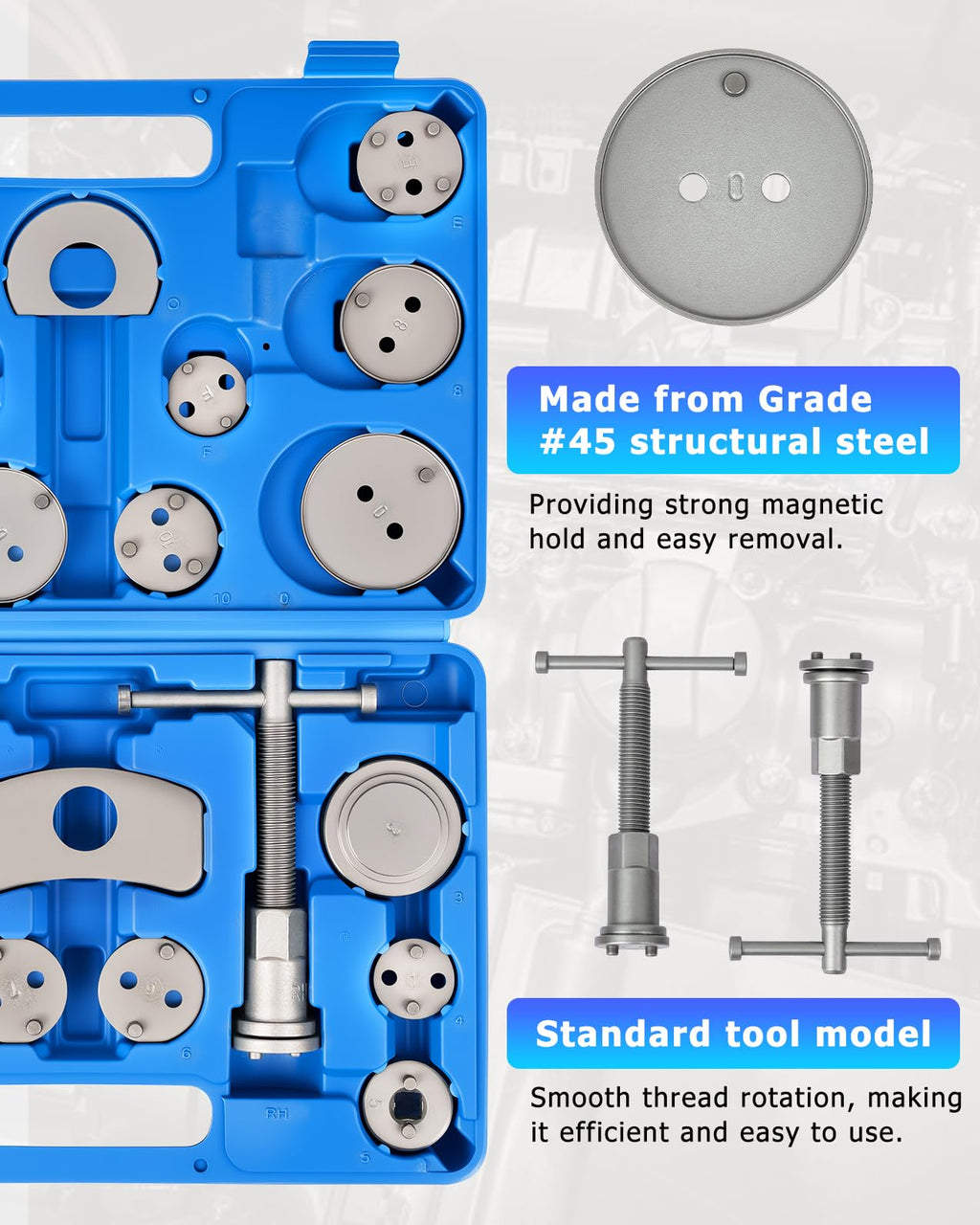 Disc Brake Caliper Piston Rewind Tool Kit Set Q5161