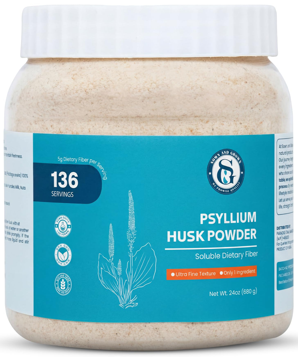 Psyllium Husk Powder 1.5lb K550