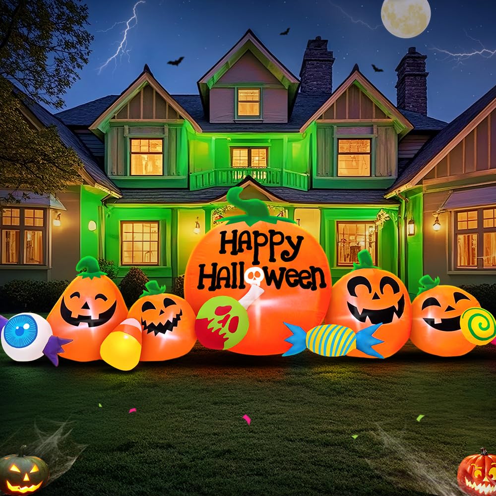 8FT Inflatable Pumpkin Outdoor Decoration with LED R1034