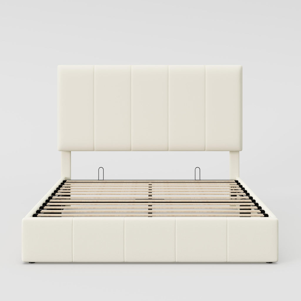 Queen Size Velvet Lift Up Storage Bed Frame V705
