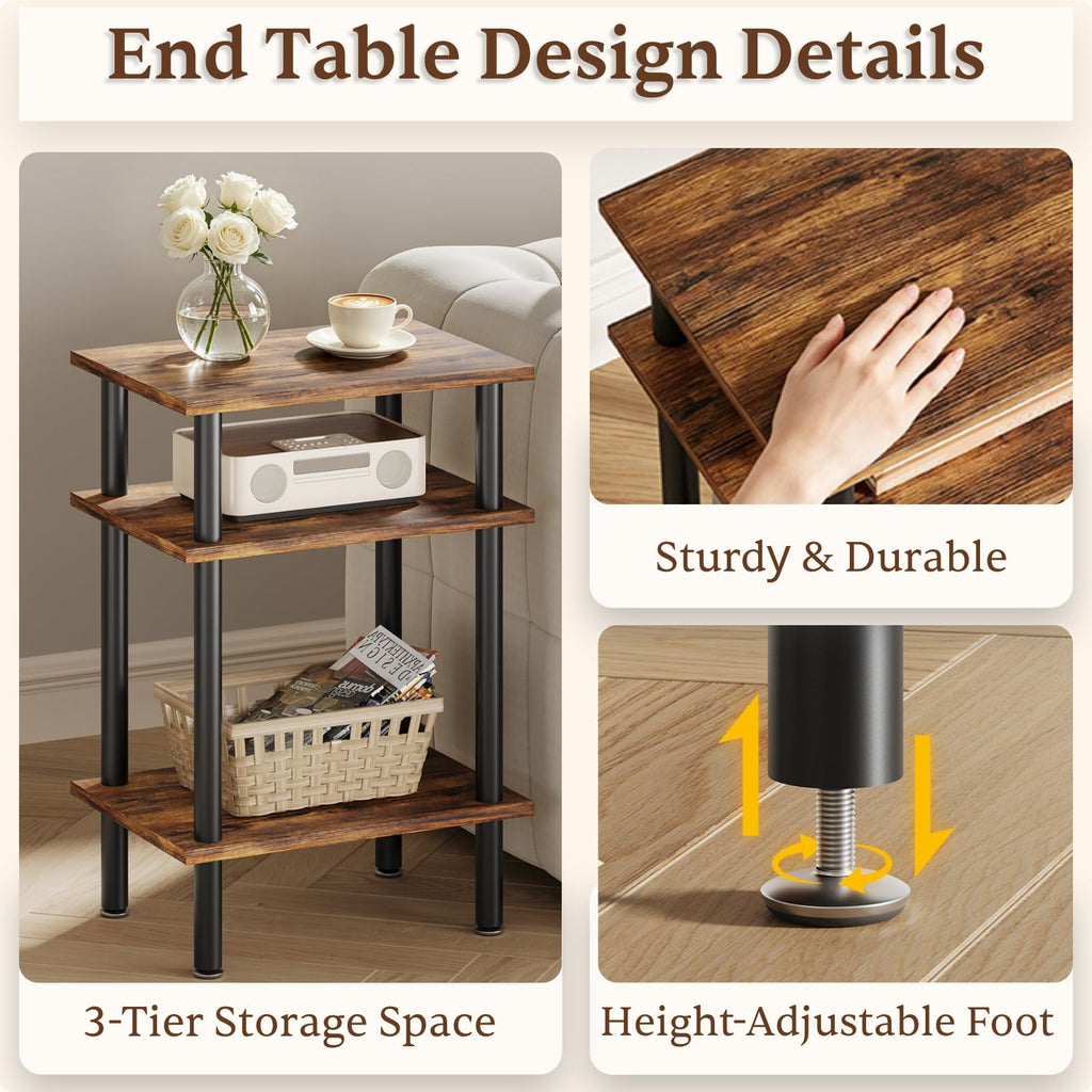3-Tier Metal Side Table O7330
