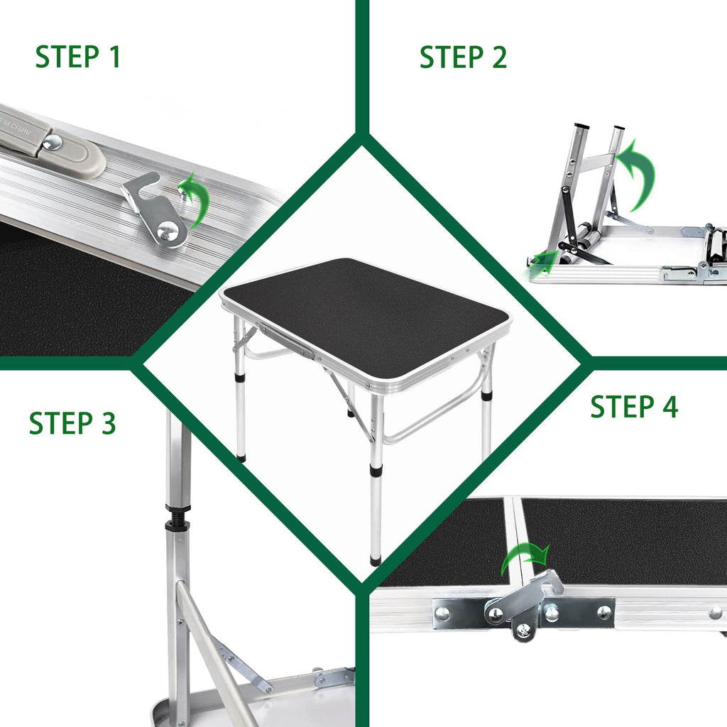 2ft Lightweight Adjustable Folding Camping Table L2324