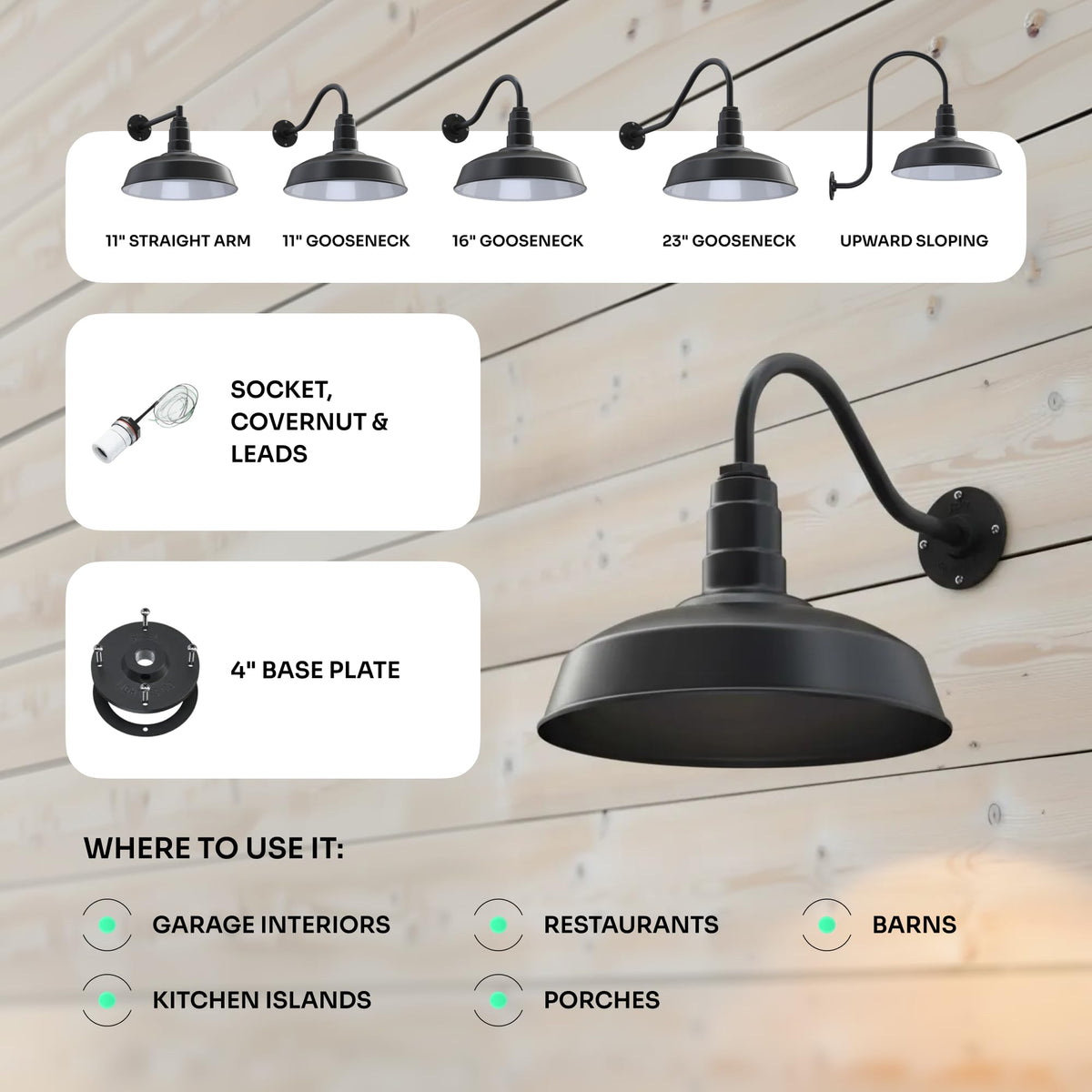 23" Gooseneck Barn Light Outdoor X9249