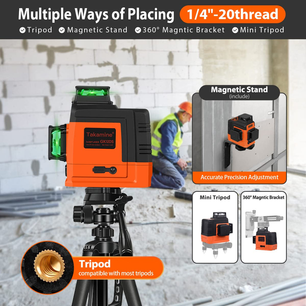 Self Leveling 3D Green Laser Level B780