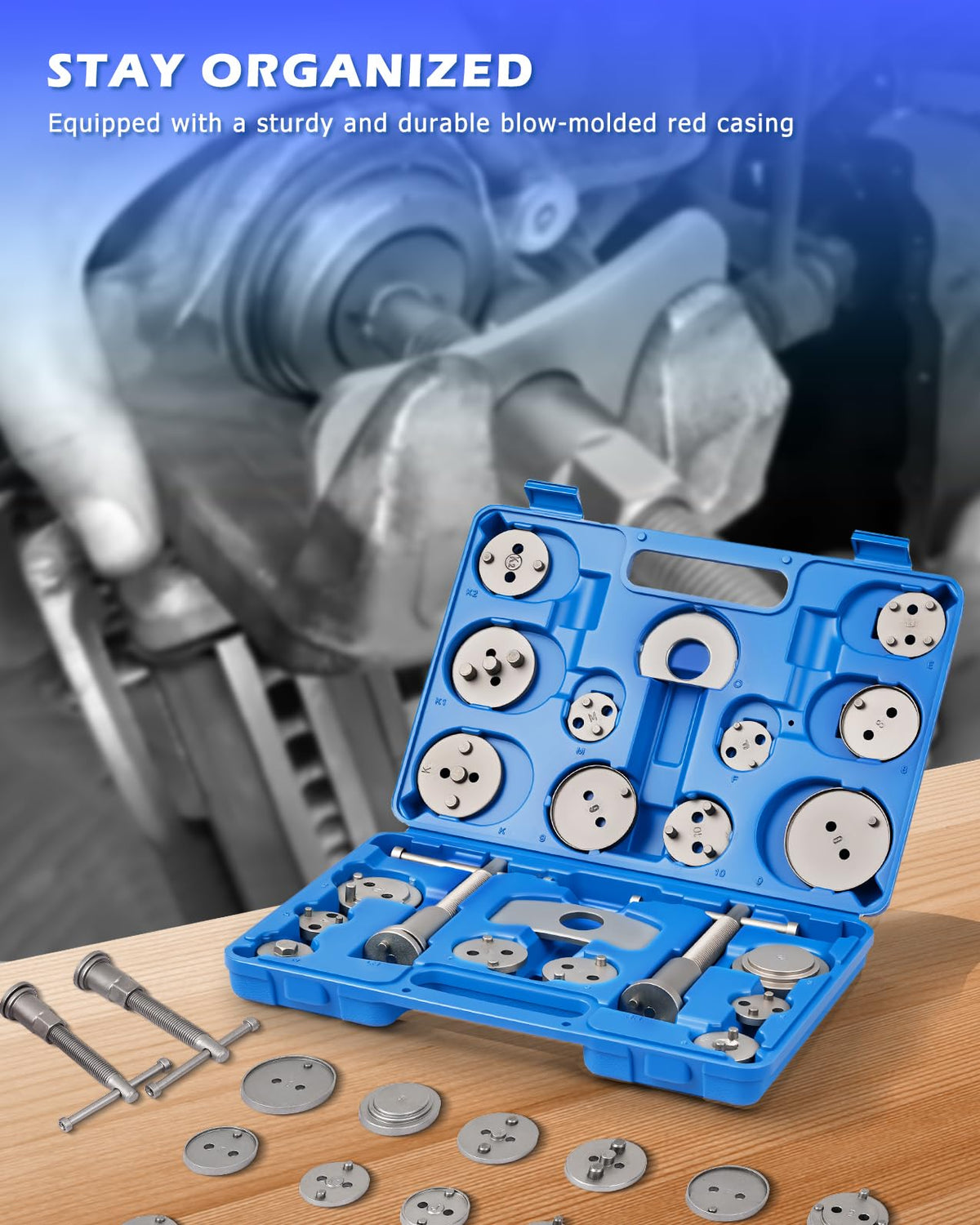 Disc Brake Caliper Piston Rewind Tool Kit Set Q5161