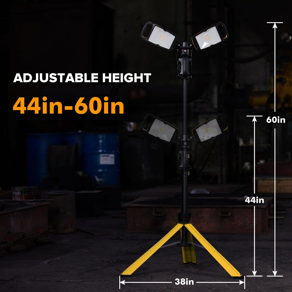 1000 Lumen LED Magnetic Light and 10000 Lumen Work Light with Stand F548574