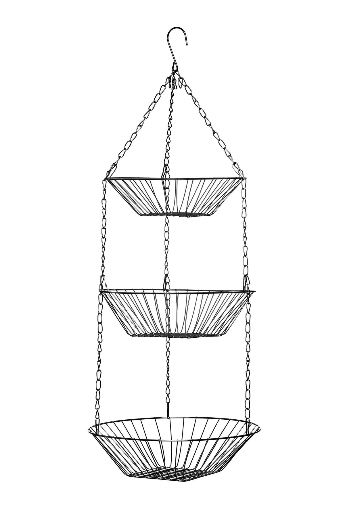 3-Tier Chrome Hanging Baskets S945