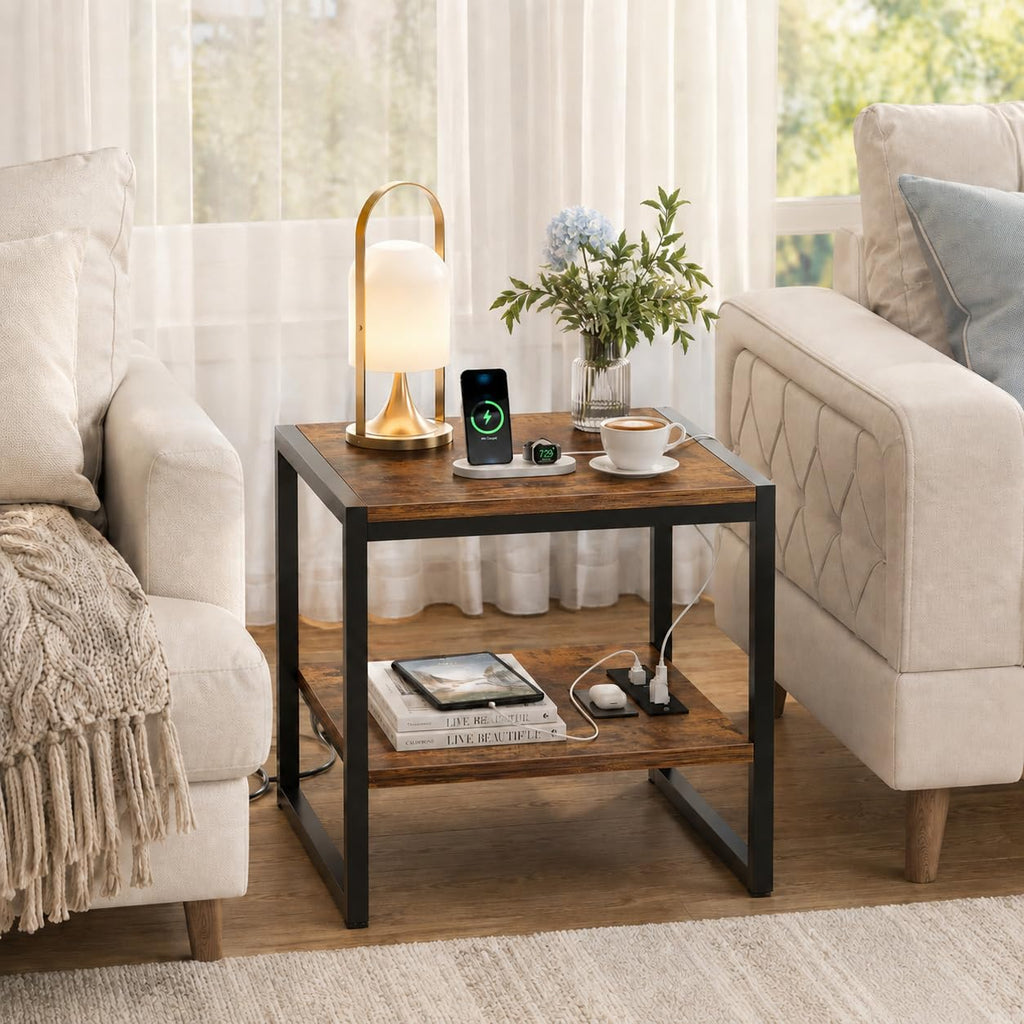End Table with Charging Station, 2 Pack Q8422