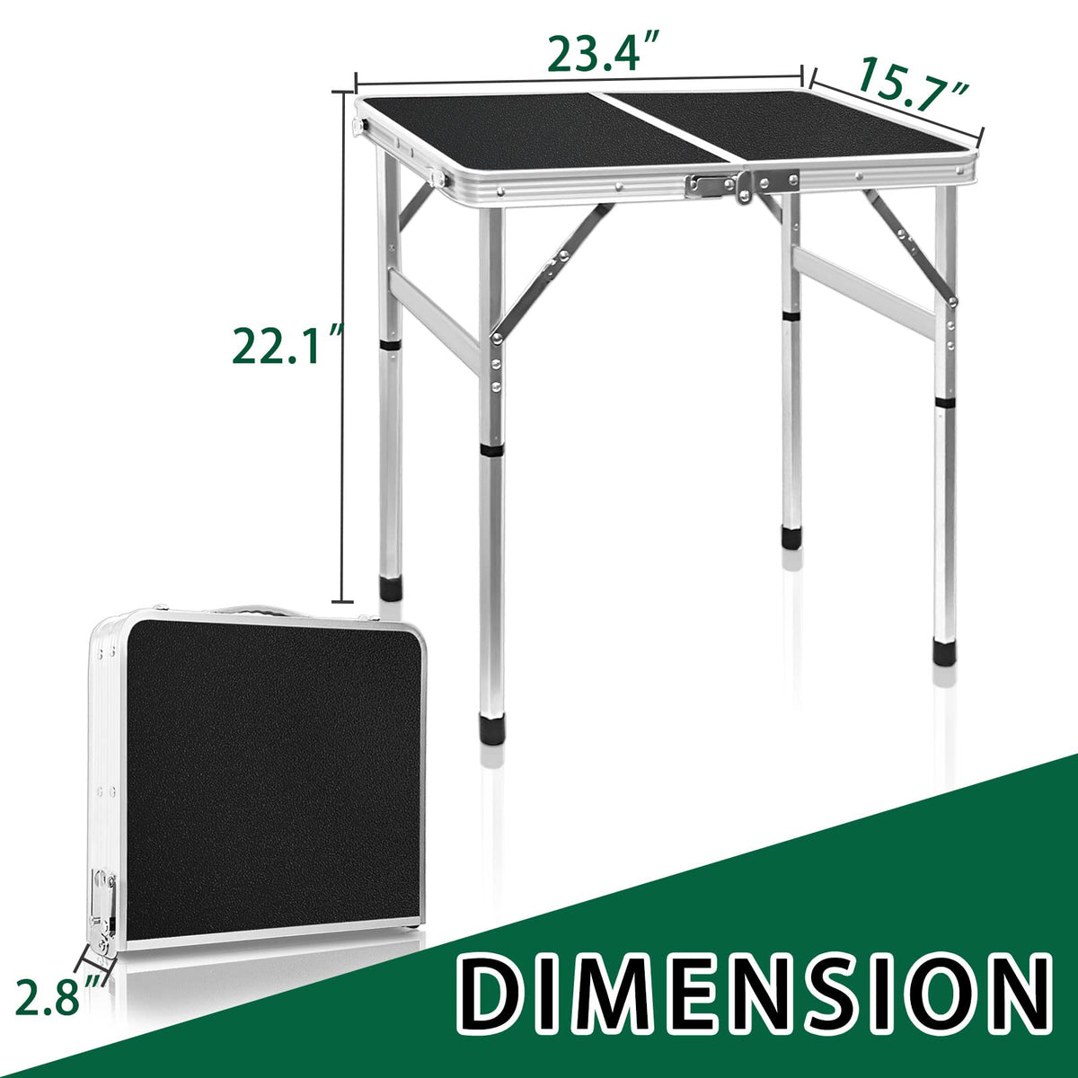 2ft Lightweight Adjustable Folding Camping Table L2324