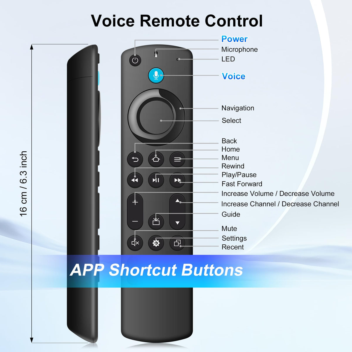 Remote Voice Replacement for Fire Stick Smart TVs Z55970
