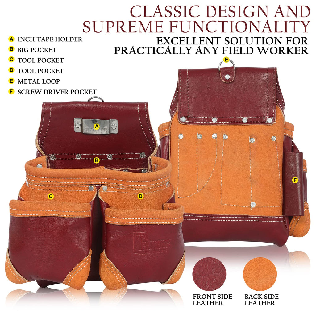 Maroon Leather Tool Belt H37442