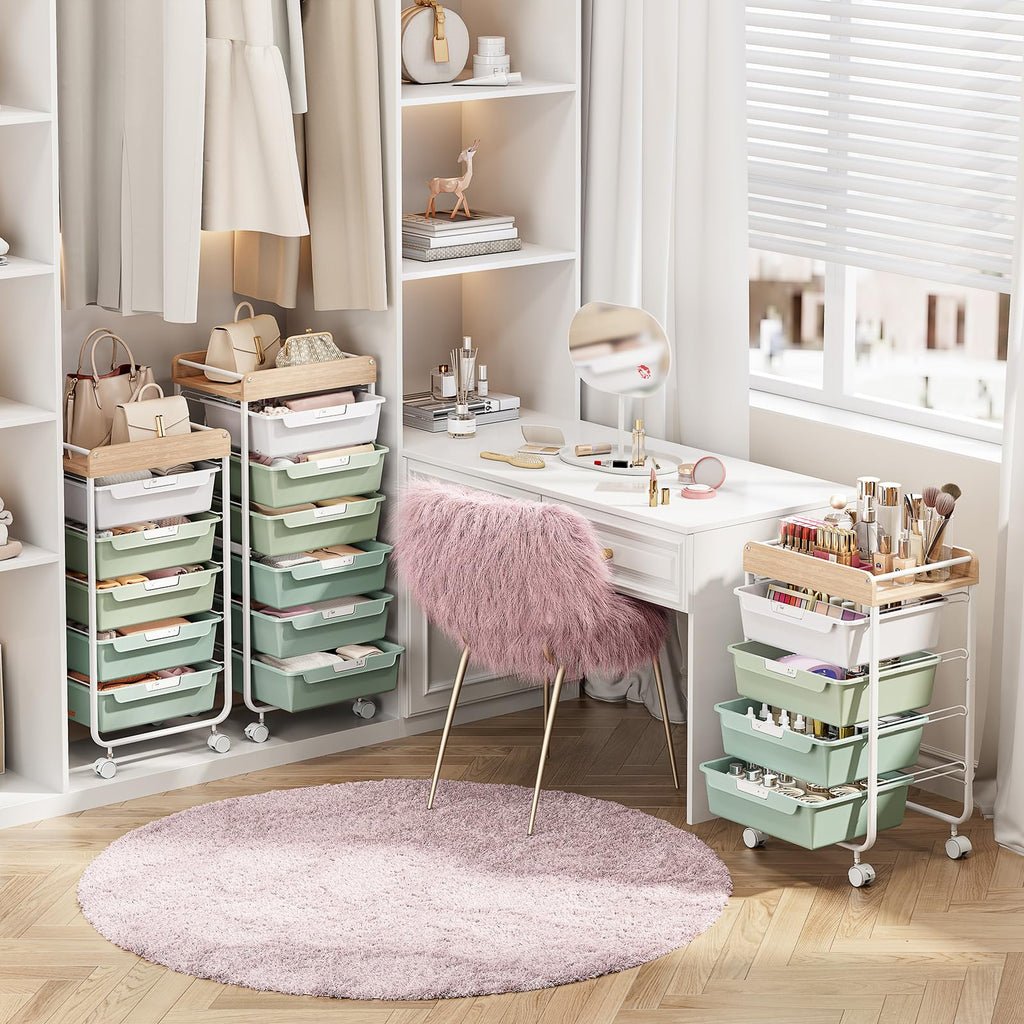 Green Utility Cart with 6 Drawers K292285